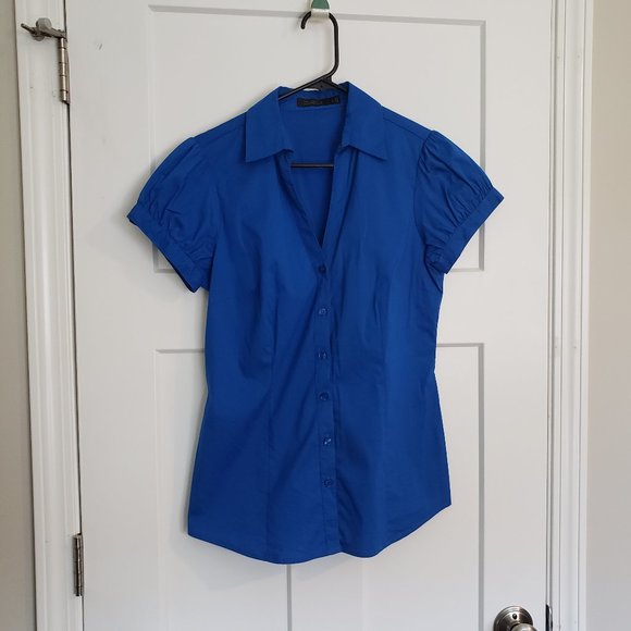 The Limited Tops - The Limited, Essential Shirt, Cobalt Blue, M